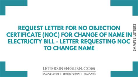 noc letter format for electricity connection|Request Letter for No Objection Certificate (NOC  .